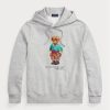 Grey Men’s Ralph Lauren Polo Bear Fleece  Hoodie