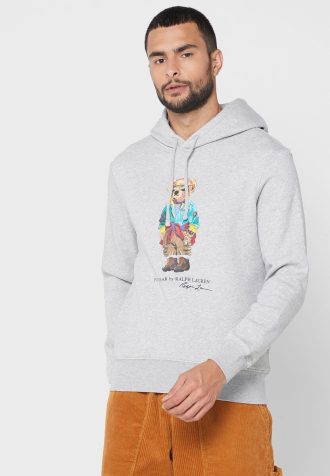 Grey Men’s Ralph Lauren Printed Hoodie