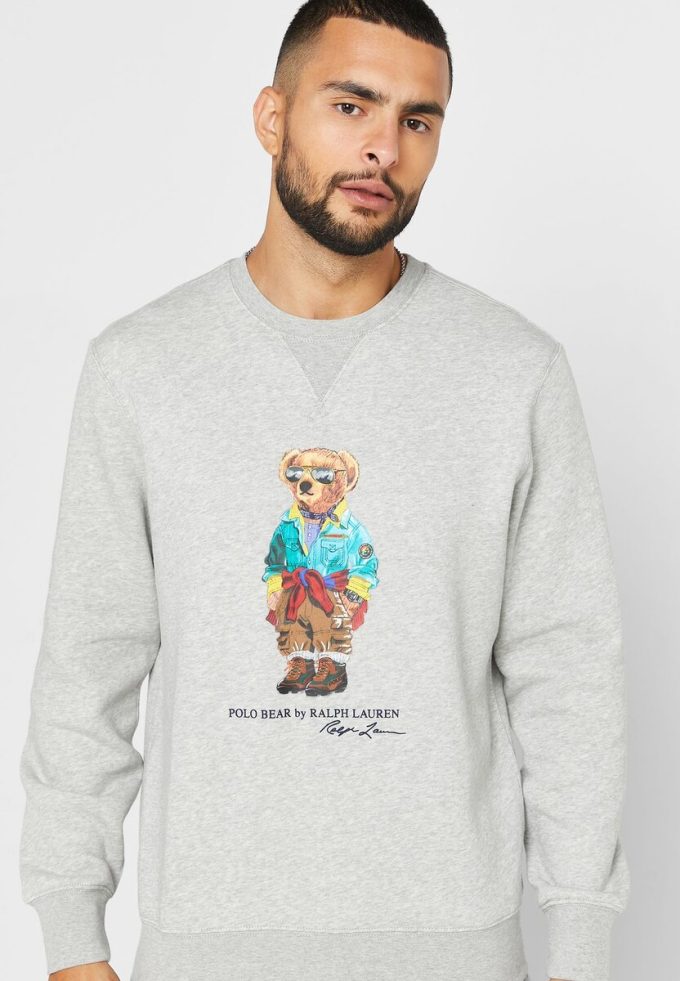 Grey Men’s Ralph Lauren Printed Polo Bear Sweatshirt Grey Men’s Ralph Lauren Printed Polo Bear Sweatshirt