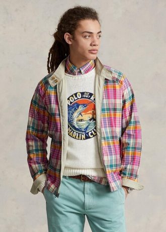 Grey Men’s Ralph Lauren Reversible Madras-Twill Jackets