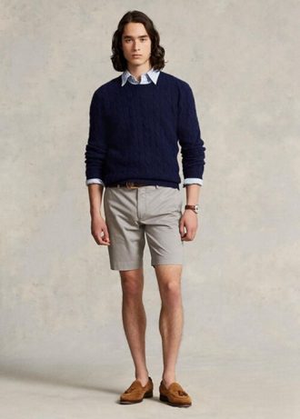 Grey Men’s Ralph Lauren Stretch Slim Fit Chino Shorts Grey Men’s Ralph Lauren Stretch Slim Fit Chino Shorts