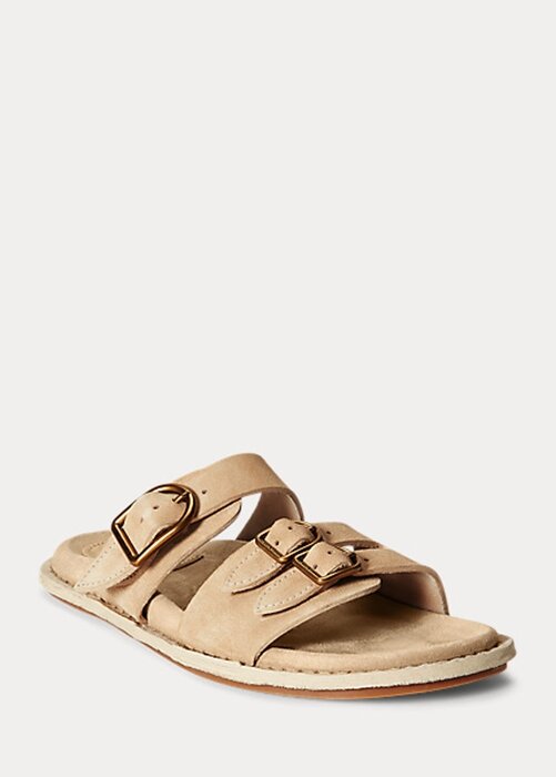 Grey Women’s Ralph Lauren Ezra Calfskin Suede Sandals Grey Women’s Ralph Lauren Ezra Calfskin Suede Sandals
