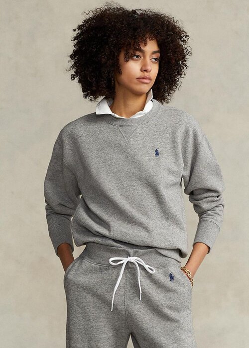 Grey Women’s Ralph Lauren Fleece Pullover Sweatshirts Grey Women’s Ralph Lauren Fleece Pullover Sweatshirts