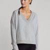 Grey Women’s Ralph Lauren Jersey V-Neck Sweatshirts