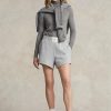 Grey Women’s Ralph Lauren Logo Fleece   Shorts