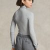 Grey Women’s Ralph Lauren Stretch Ribbed Turtleneck T Shirts Grey Women’s Ralph Lauren Stretch Ribbed Turtleneck T Shirts