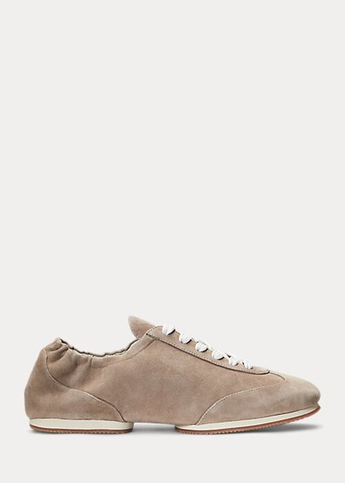 Grey Women’s Ralph Lauren The Suede Pony Ballerina Sneakers Grey Women’s Ralph Lauren The Suede Pony Ballerina Sneakers
