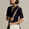 Ivory Women’s Ralph Lauren Polo ID Quilted Leather Saddle Bags