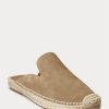 Khaki Men’s Ralph Lauren Cevio Suede Mule Slippers