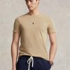 Khaki Men’s Ralph Lauren Custom Slim Fit Crewneck  T Shirts
