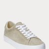 Khaki Men’s Ralph Lauren Longwood Suede Sneakers