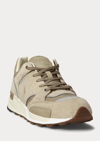 Khaki Men’s Ralph Lauren Trackster 200 Sneakers