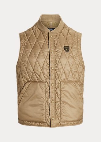 Khaki Men’s Ralph Lauren Water-Repellent Quilted Vest