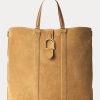 Khaki Men’s Ralph Lauren Welington Calf-Suede Tote Bags