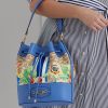 Khaki/New England Blue Women’s Ralph Lauren Monogram Large Andie Handbag
