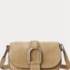 Khaki Women’s Ralph Lauren Calf-Suede Welington Crossbody Bags