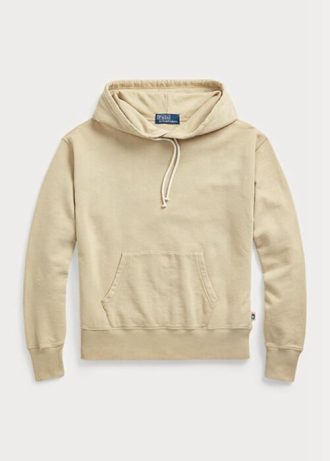 Khaki Women’s Ralph Lauren Cotton Fleece   Hoodie