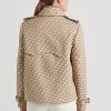 Khaki Women’s Ralph Lauren Double-Breasted Monogram Jacquard Coats