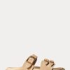 Khaki Women’s Ralph Lauren Ezra Calfskin Suede Sandals