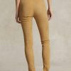Khaki Women’s Ralph Lauren Lambskin Suede Leggings
