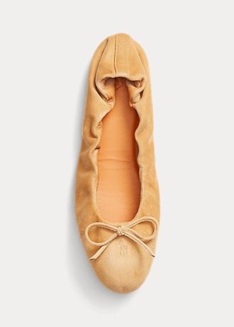 Khaki Women’s Ralph Lauren The Suede Pony Ballet Flat Shoes Khaki Women’s Ralph Lauren The Suede Pony Ballet Flat Shoes