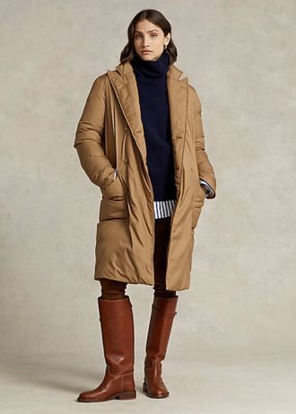 Khaki Women’s Ralph Lauren The Water-Repellent Down Polo Coats