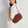 Lauren Tan Women’s Ralph Lauren Woven Leather Small Maddy Shoulder Bags