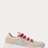 Light Grey Men’s Ralph Lauren Trackster 200II Knit Sneakers