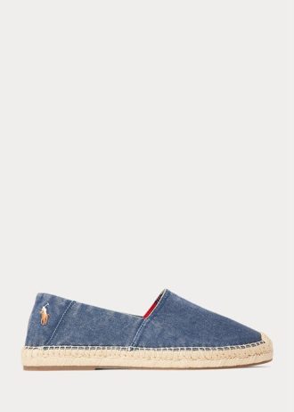 Light Navy Men’s Ralph Lauren Cevio Washed Canvas Espadrille