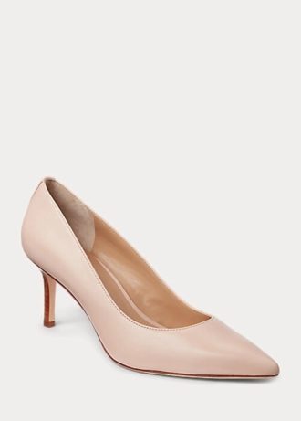 Light Pink Women’s Ralph Lauren Lanette Nappa Leather Heels