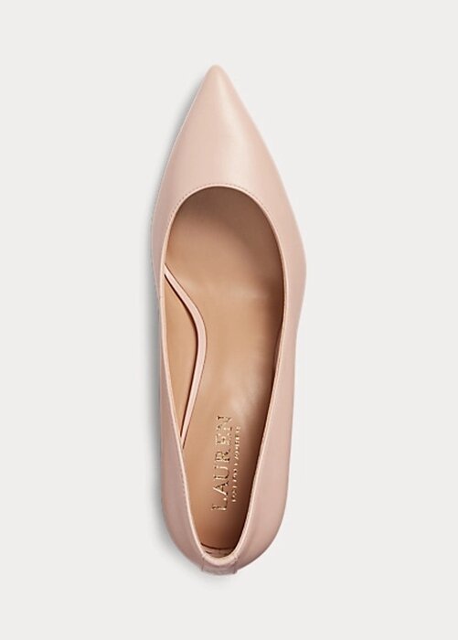 Light Pink Women’s Ralph Lauren Lanette Nappa Leather Heels Light Pink Women’s Ralph Lauren Lanette Nappa Leather Heels