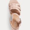 Light Pink Women’s Ralph Lauren Soffia Nappa Leather Sandals