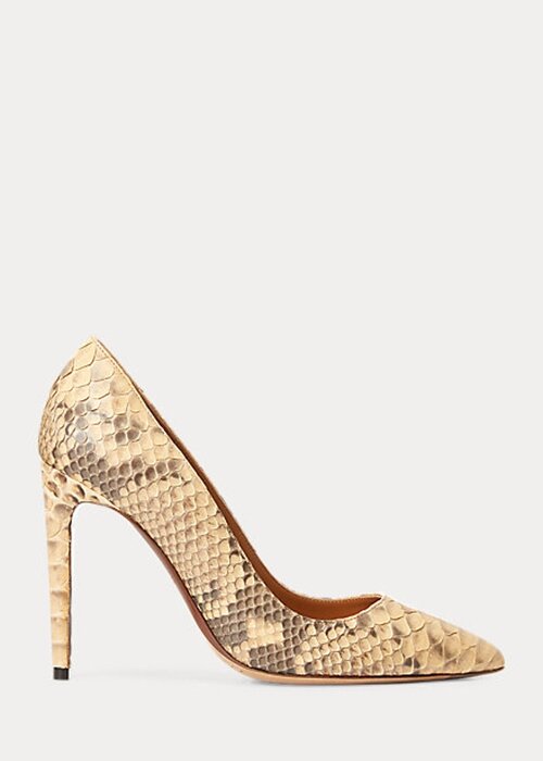 Light Yellow Women’s Ralph Lauren Celia Python Heels Light Yellow Women’s Ralph Lauren Celia Python Heels