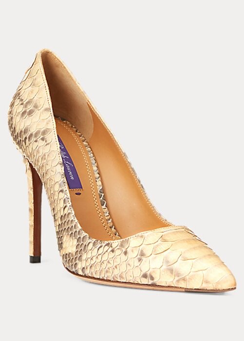 Light Yellow Women’s Ralph Lauren Celia Python Heels Light Yellow Women’s Ralph Lauren Celia Python Heels