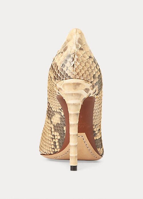 Light Yellow Women’s Ralph Lauren Celia Python Heels Light Yellow Women’s Ralph Lauren Celia Python Heels