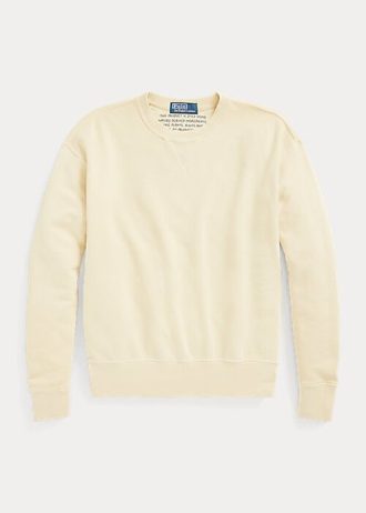 Light Yellow Women’s Ralph Lauren Organic Cotton Crewneck Sweatshirts