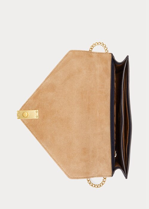 Midnight Navy Women’s Ralph Lauren Polo ID Leather Envelope Chain Crossbody Bags Midnight Navy Women’s Ralph Lauren Polo ID Leather Envelope Chain Crossbody Bags