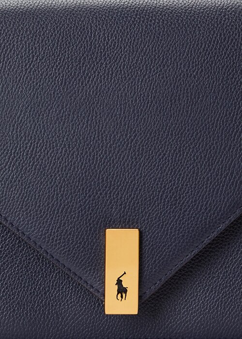 Midnight Navy Women’s Ralph Lauren Polo ID Leather Envelope Chain Crossbody Bags Midnight Navy Women’s Ralph Lauren Polo ID Leather Envelope Chain Crossbody Bags