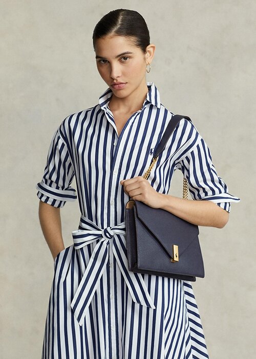 Midnight Navy Women’s Ralph Lauren Polo ID Leather Envelope Chain Crossbody Bags Midnight Navy Women’s Ralph Lauren Polo ID Leather Envelope Chain Crossbody Bags