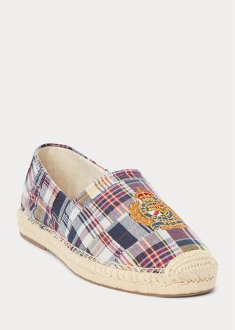 Blue Multicolor Men’s Ralph Lauren Cevio Crest Madras Espadrille