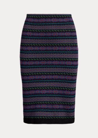 Multicolor Women’s Ralph Lauren Fair Isle Cotton-Blend Pencil Skirts