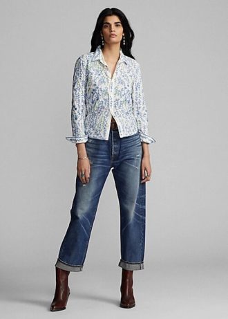 Multicolor Women’s Ralph Lauren Floral-Embroidered Cotton Blouse Shirts Multicolor Women’s Ralph Lauren Floral-Embroidered Cotton Blouse Shirts