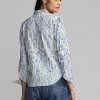 Multicolor Women’s Ralph Lauren Floral-Embroidered Cotton Blouse Shirts