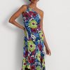 Multicolor Women’s Ralph Lauren Floral Georgette One-Shoulder Dress
