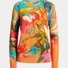Multicolor Women’s Ralph Lauren Graphic Cashmere Crewneck Sweaters