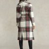 Multicolor Women’s Ralph Lauren Plaid Wool-Blend Herringbone Wrap Coats