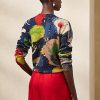 Multicolor Women’s Ralph Lauren Print Cotton Crewneck Sweaters