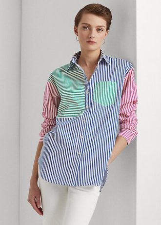 Multicolor Women’s Ralph Lauren Striped Cotton Broadcloth Shirts