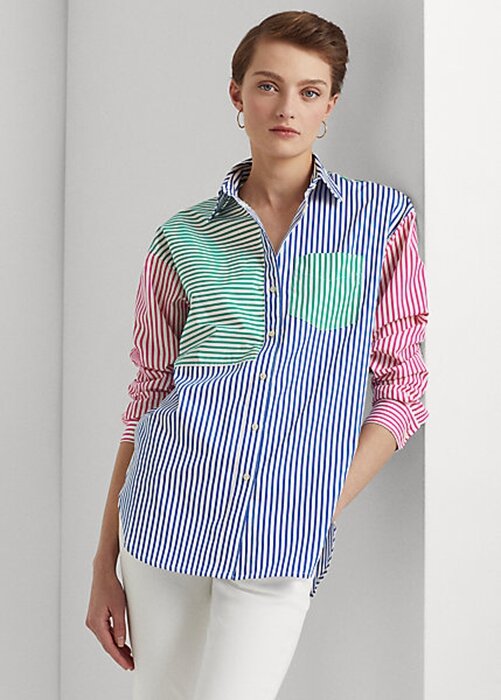 Multicolor Women’s Ralph Lauren Striped Cotton Broadcloth Shirts Multicolor Women’s Ralph Lauren Striped Cotton Broadcloth Shirts