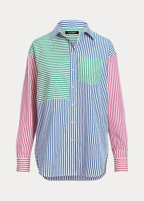 Multicolor Women’s Ralph Lauren Striped Cotton Broadcloth Shirts Multicolor Women’s Ralph Lauren Striped Cotton Broadcloth Shirts